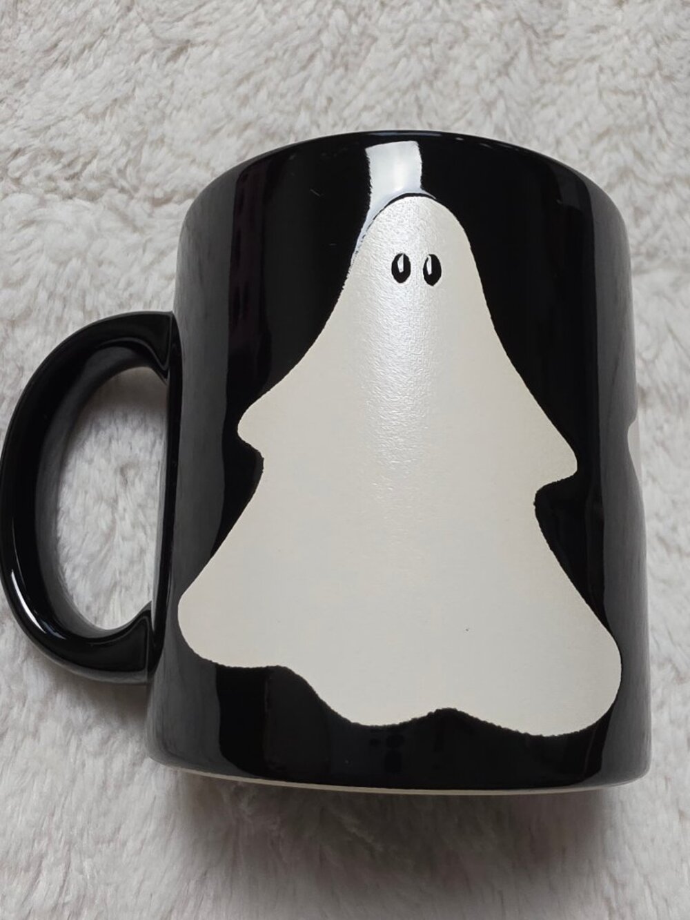 Vintage Waechtersbach Ghost Coffee Black Mug Halloween West Germany Spooky Fall